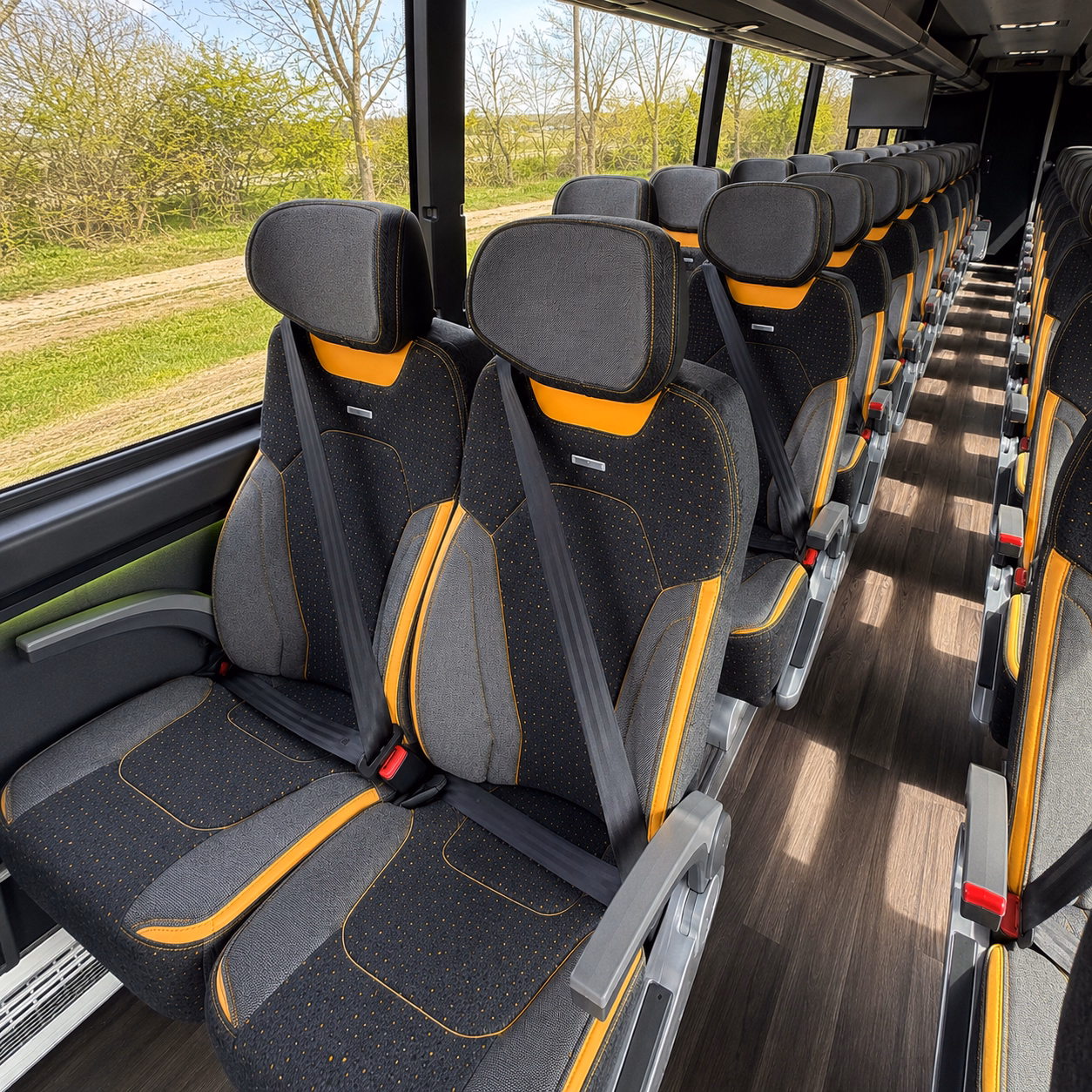 ewa beach charter bus rental interior