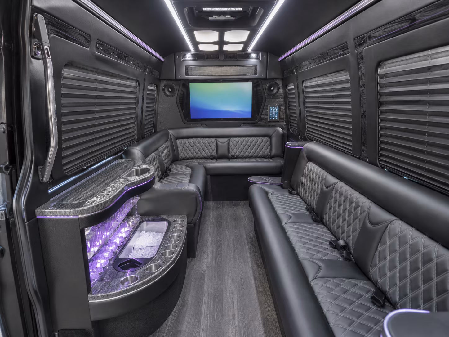 honolulu 40 passenger party bus interior